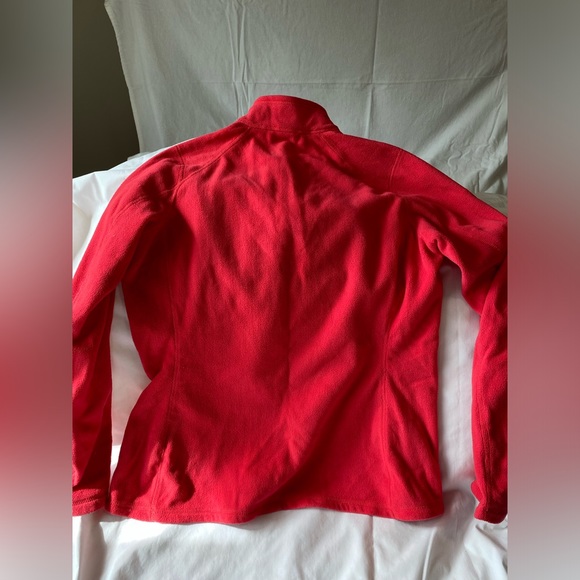 EUC The North Face 1/4 zip pullover coral size Large (runs small) - Picture 7 of 7